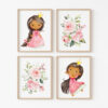 African American Princess Nursery Wall Art, Nursery Prints, Girl Nursery Decor, Printable File, SH38