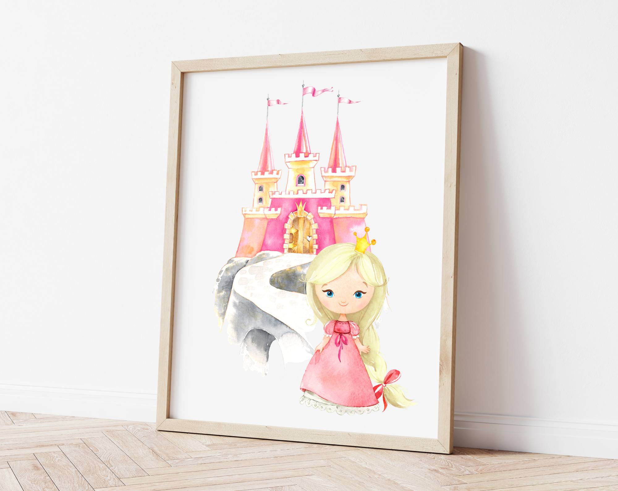 Princess Nursery Print, Nursery Wall Art, Girl Nursery Decor, Printable File, SH38