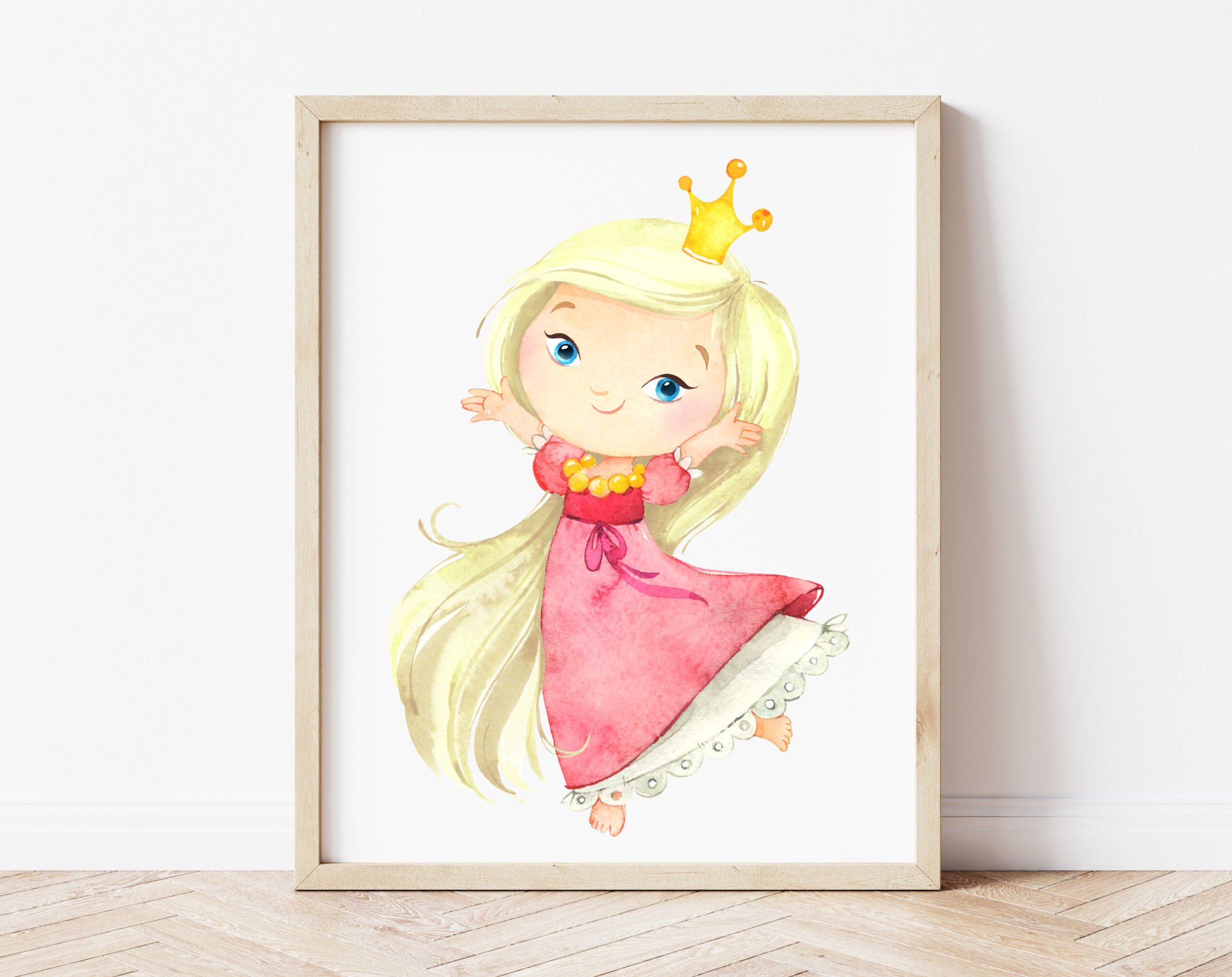 Princess Nursery Wall Art, Nursery Prints, Girl Nursery Decor, Printable File, SH38