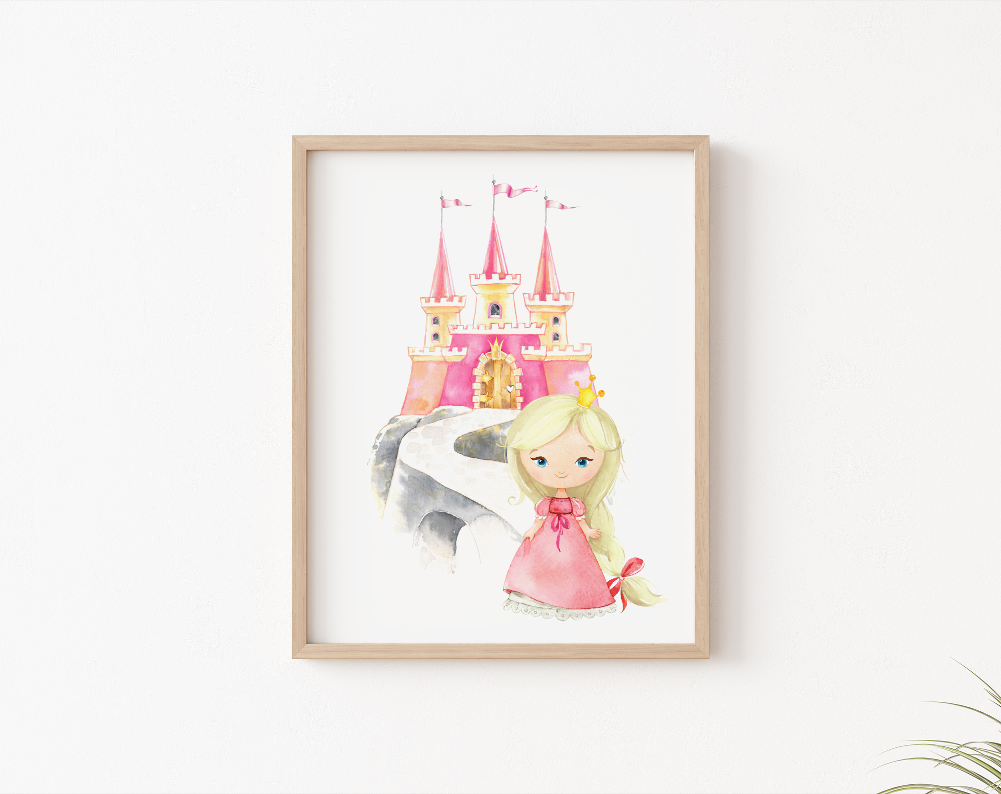 Princess Nursery Print, Nursery Wall Art, Girl Nursery Decor, Printable File, SH38