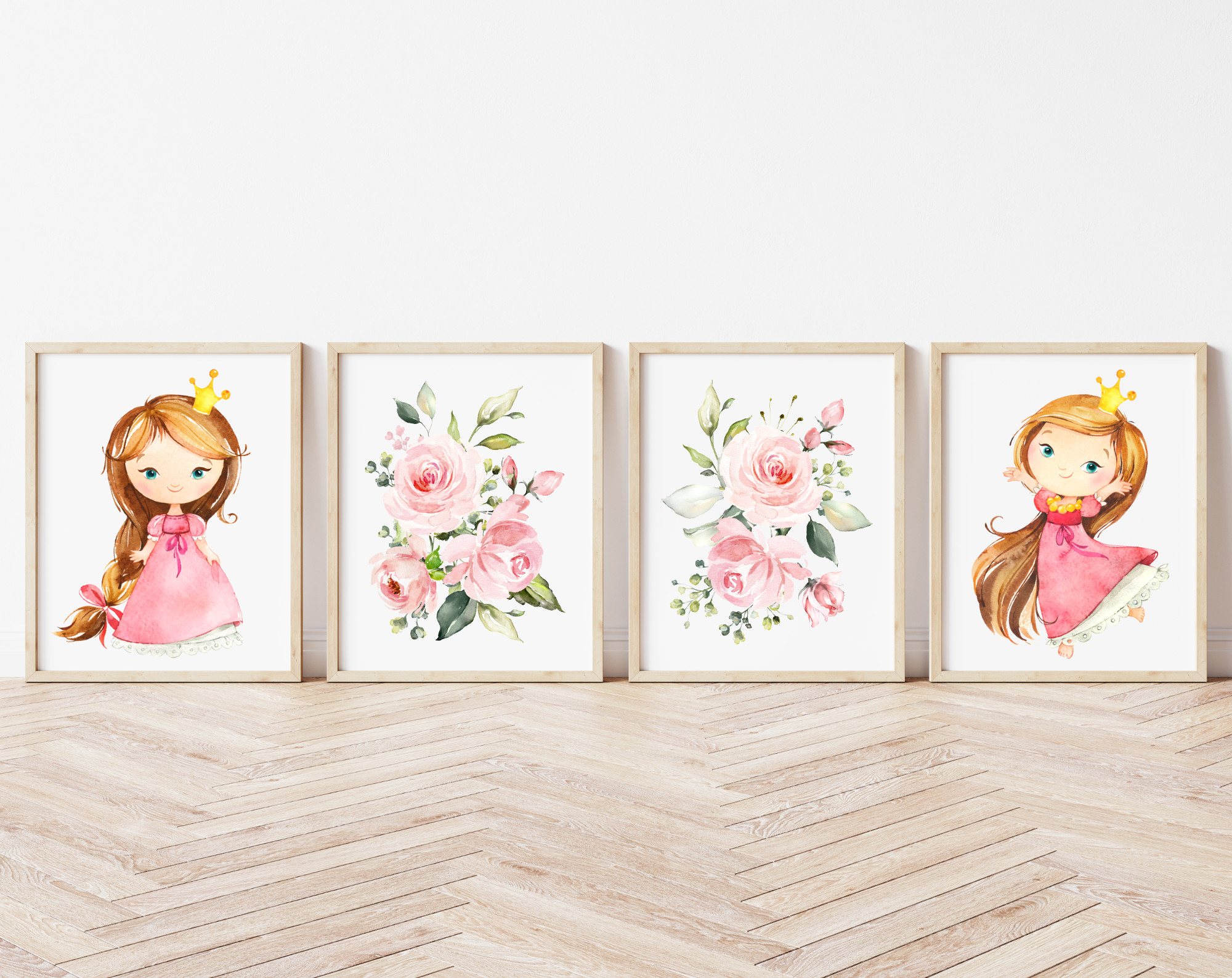 Little Princess Nursery Wall Art, Nursery Prints, Girl Nursery Decor, Printable File, SH38