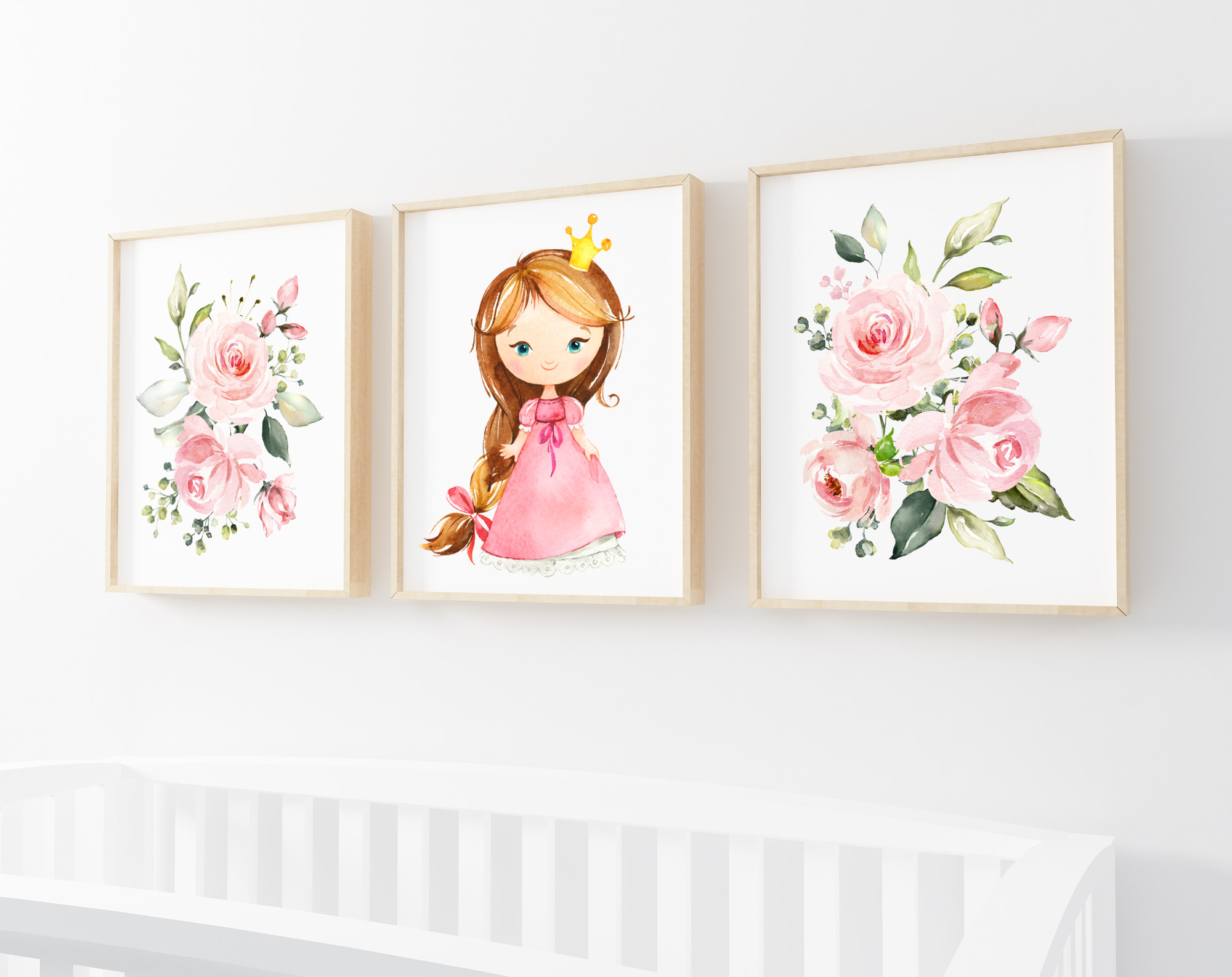 Little Princess Nursery Wall Art, Nursery Prints, Girl Nursery Decor, Printable File, SH38