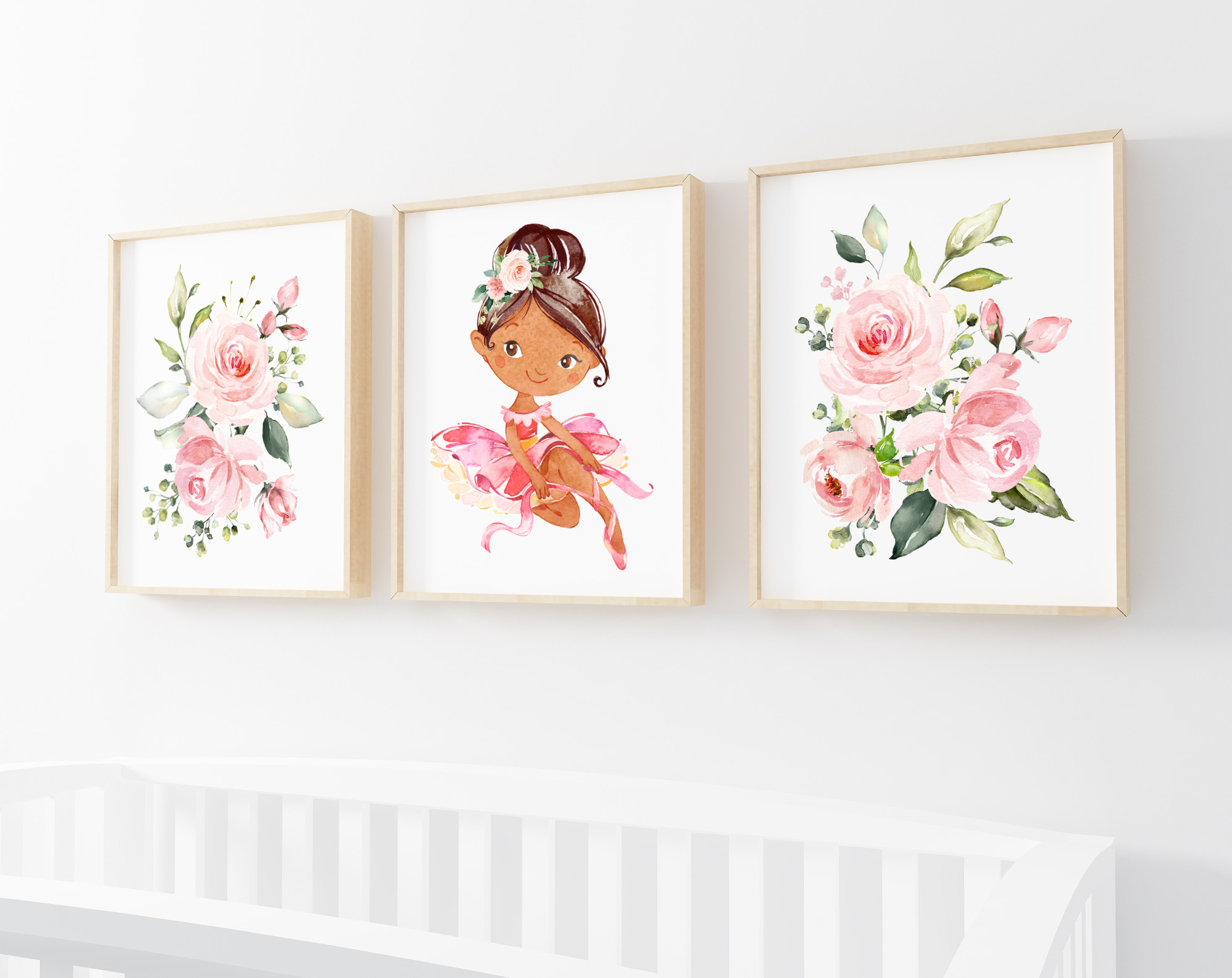 African American Ballerina Nursery Wall Art, Nursery Prints, Girl Nursery Decor, Printable File, SH39 African American Ballerina Nursery Wall Art, Nursery Prints, Girl Nursery Decor, Printable File, SH39