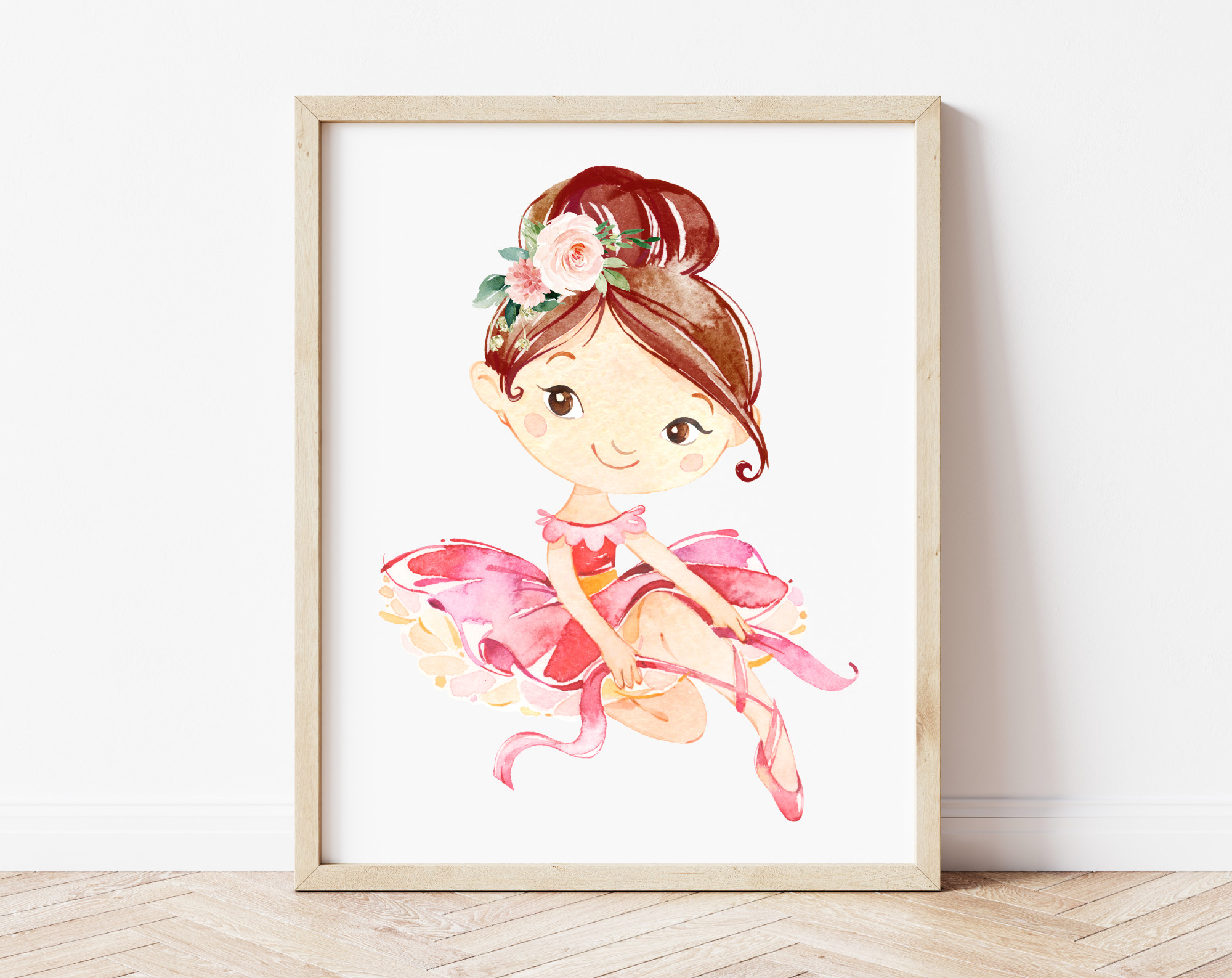 Little Ballerina Nursery Wall Art, Nursery Prints, Girl Nursery Decor, Printable File, SH39