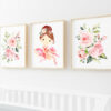 Little Ballerina Nursery Wall Art, Nursery Prints, Girl Nursery Decor, Printable File, SH39