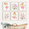 Cute Ballerina Nursery Wall Art, Nursery Prints, Girl Nursery Decor, Printable File, SH39