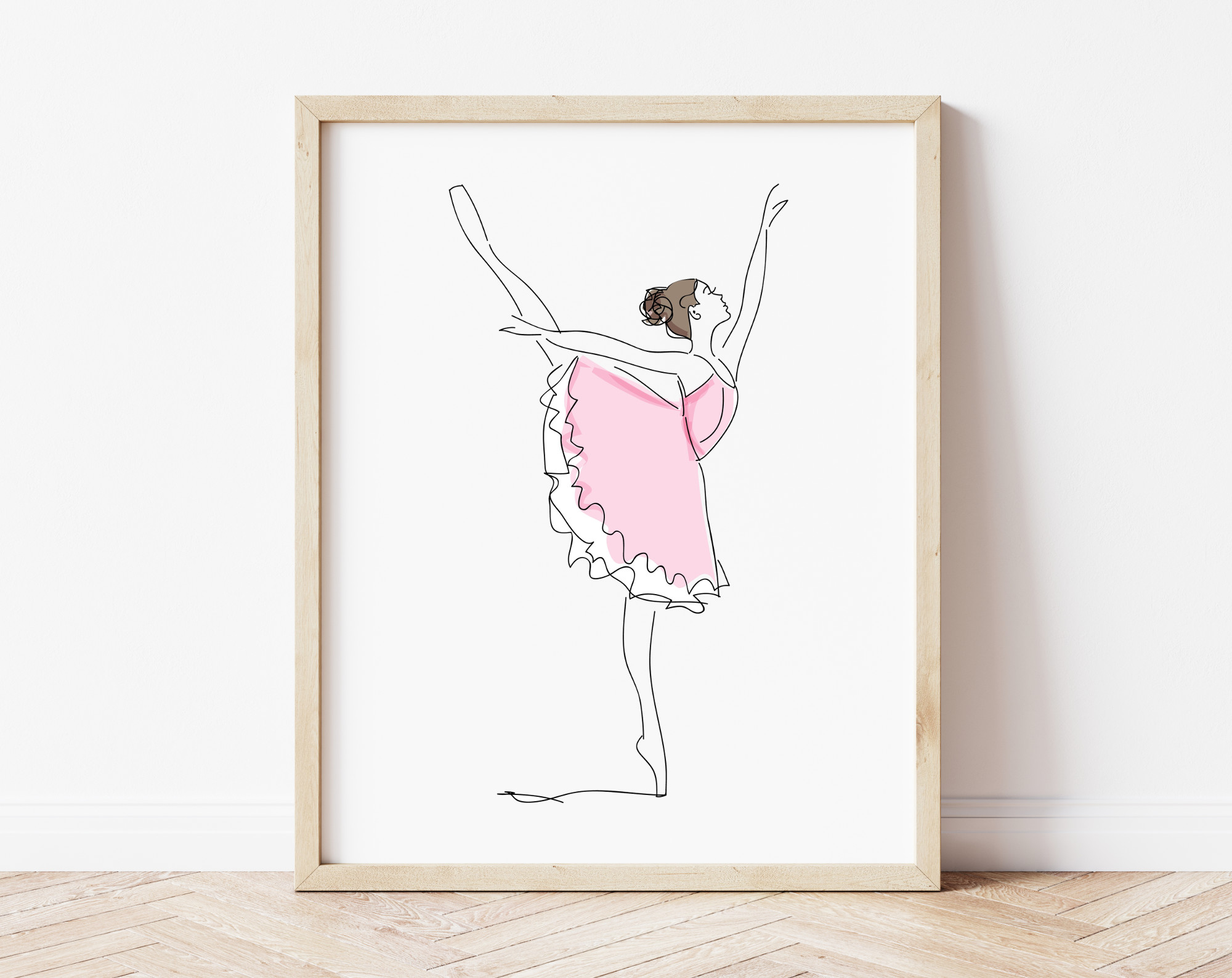 Ballerina Nursery Print - Nursery Wall Art Decor