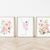 Ballerina Nursery Prints, Nursery Wall Art, Girl Nursery Decor, Printable File, SH39