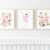 Ballerina Nursery Prints, Nursery Wall Art, Girl Nursery Decor, Printable File, SH39