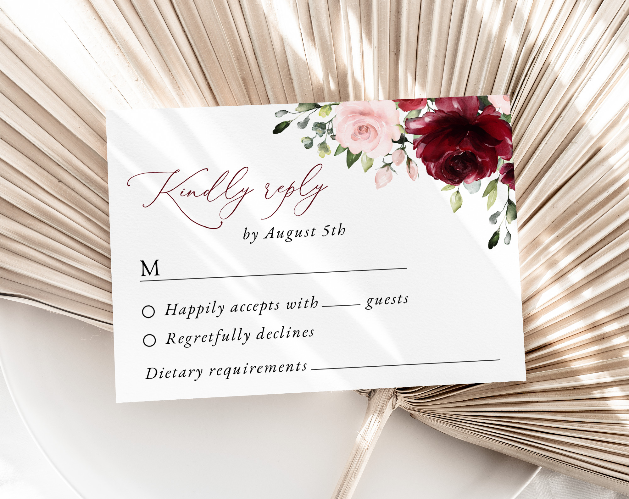 Burgundy and Blush Flowers Wedding Invitation Suite, Wedding Stationery, Printable File, Edit Yourself, SH01 Burgundy and Blush Flowers Wedding Invitation Suite, Wedding Stationery, Printable File, Edit Yourself, SH01