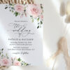 Blush Flowers Wedding Invitation Suite, Wedding Stationery, Printable File, Edit Yourself, SH03 Blush Flowers Wedding Invitation Suite, Wedding Stationery, Printable File, Edit Yourself, SH03
