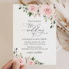 Blush Flowers Wedding Invitation Suite, Wedding Stationery, Printable File, Edit Yourself, SH03 Blush Flowers Wedding Invitation Suite, Wedding Stationery, Printable File, Edit Yourself, SH03