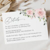 Blush Flowers Wedding Invitation Suite, Wedding Stationery, Printable File, Edit Yourself, SH03 Blush Flowers Wedding Invitation Suite, Wedding Stationery, Printable File, Edit Yourself, SH03
