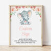 Little Elephant Custom Sign, Baby Shower Sign, Girl Baby Shower, Printable File, Edit Yourself, SH07
