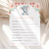 Little Elephant Baby Shower Games, Set of 3 Games, Advice Predictions Wishes, Girl Baby Shower, Printable File, Edit Yourself, SH07 Little Elephant Baby Shower Games, Set of 3 Games, Advice Predictions Wishes, Girl Baby Shower, Printable File, Edit Yourself, SH07