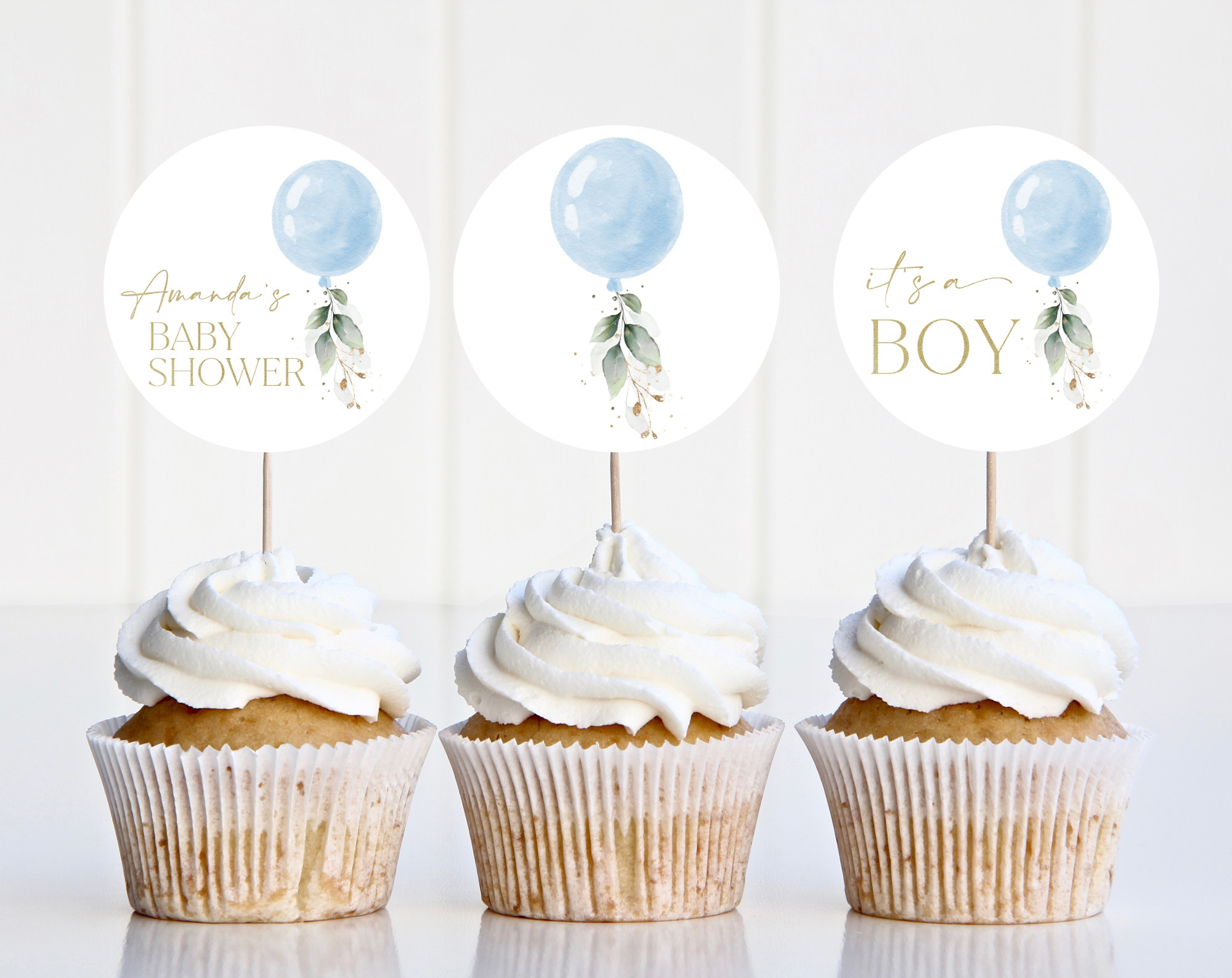 WELCOME BABY BOY GLITTER CAKE TOPPER, BABY SHOWER, MUM TO BE, BABY ARRIVAL