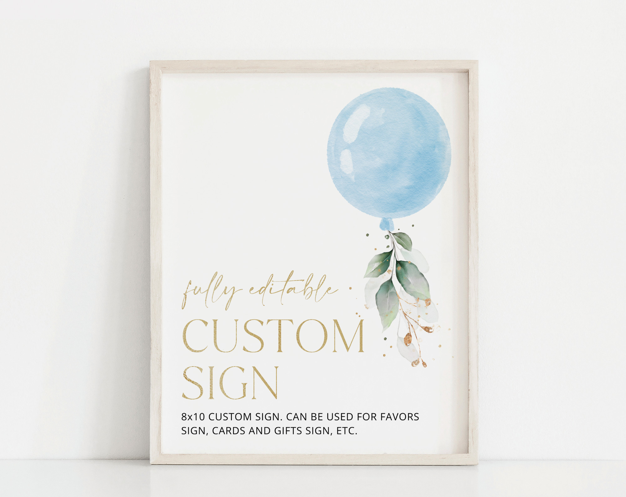 Blue Balloon Custom Sign, Baby Shower Sign, Boy Baby Shower, Printable File, Edit Yourself, SH15 Blue Balloon Custom Sign, Baby Shower Sign, Boy Baby Shower, Printable File, Edit Yourself, SH15