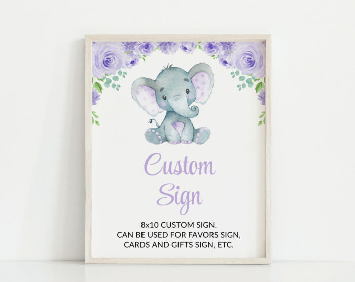 Cute Elephant Welcome Sign - Baby Shower Sign - Party Sign