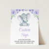 Cute Elephant Custom Sign, Baby Shower Sign, Girl Baby Shower, Printable File, Edit Yourself, SH18