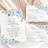 Dusty Blue Flowers Wedding Invitation Suite, Wedding Stationery, Printable File, Edit Yourself, SH24 Dusty Blue Flowers Wedding Invitation Suite, Wedding Stationery, Printable File, Edit Yourself, SH24