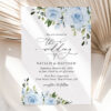 Dusty Blue Flowers Wedding Invitation Suite, Wedding Stationery, Printable File, Edit Yourself, SH24 Dusty Blue Flowers Wedding Invitation Suite, Wedding Stationery, Printable File, Edit Yourself, SH24