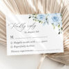 Dusty Blue Flowers Wedding Invitation Suite, Wedding Stationery, Printable File, Edit Yourself, SH24 Dusty Blue Flowers Wedding Invitation Suite, Wedding Stationery, Printable File, Edit Yourself, SH24