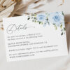 Dusty Blue Flowers Wedding Invitation Suite, Wedding Stationery, Printable File, Edit Yourself, SH24 Dusty Blue Flowers Wedding Invitation Suite, Wedding Stationery, Printable File, Edit Yourself, SH24