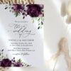 Plum Purple Flowers Wedding Invitation Suite, Wedding Stationery, Printable File, Edit Yourself, SH31 Plum Purple Flowers Wedding Invitation Suite, Wedding Stationery, Printable File, Edit Yourself, SH31