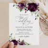 Plum Purple Flowers Wedding Invitation Suite, Wedding Stationery, Printable File, Edit Yourself, SH31 Plum Purple Flowers Wedding Invitation Suite, Wedding Stationery, Printable File, Edit Yourself, SH31