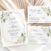 White Flowers Wedding Invitation Suite, Wedding Stationery, Printable File, Edit Yourself, SH33 White Flowers Wedding Invitation Suite, Wedding Stationery, Printable File, Edit Yourself, SH33