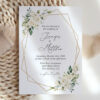 White Flowers Wedding Invitation Suite, Wedding Stationery, Printable File, Edit Yourself, SH33 White Flowers Wedding Invitation Suite, Wedding Stationery, Printable File, Edit Yourself, SH33
