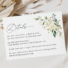 White Flowers Wedding Invitation Suite, Wedding Stationery, Printable File, Edit Yourself, SH33 White Flowers Wedding Invitation Suite, Wedding Stationery, Printable File, Edit Yourself, SH33