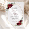 Burgundy Red Flowers Wedding Invitation Suite, Wedding Stationery, Printable File, Edit Yourself, SH34 Burgundy Red Flowers Wedding Invitation Suite, Wedding Stationery, Printable File, Edit Yourself, SH34