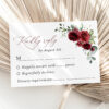 Burgundy Red Flowers Wedding Invitation Suite, Wedding Stationery, Printable File, Edit Yourself, SH34 Burgundy Red Flowers Wedding Invitation Suite, Wedding Stationery, Printable File, Edit Yourself, SH34