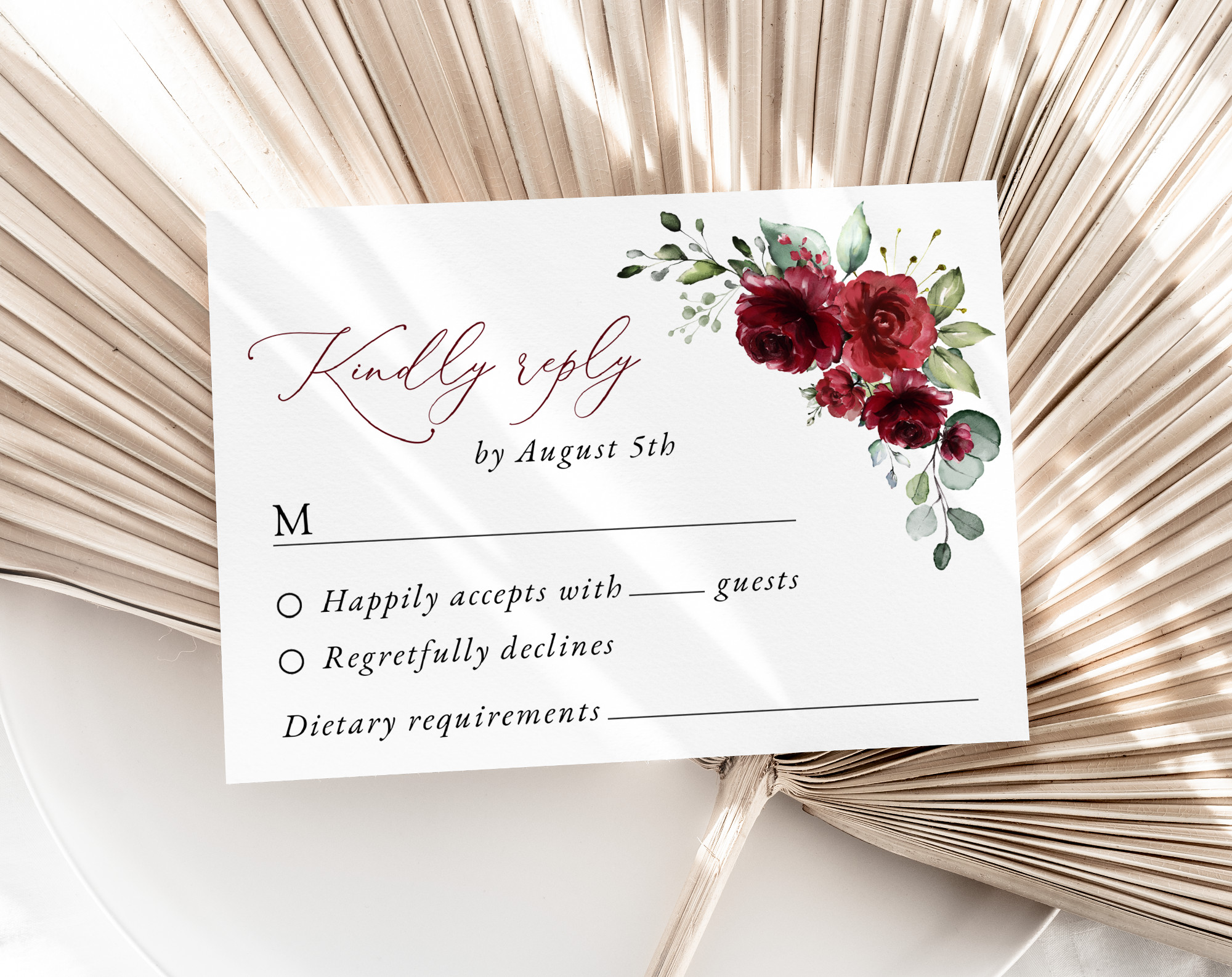 Burgundy Red Flowers Wedding Invitation Suite, Wedding Stationery, Printable File, Edit Yourself, SH34 Burgundy Red Flowers Wedding Invitation Suite, Wedding Stationery, Printable File, Edit Yourself, SH34