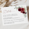 Burgundy Red Flowers Wedding Invitation Suite, Wedding Stationery, Printable File, Edit Yourself, SH34 Burgundy Red Flowers Wedding Invitation Suite, Wedding Stationery, Printable File, Edit Yourself, SH34