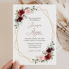 Burgundy and Pink Flowers Wedding Invitation Suite, Wedding Stationery, Printable File, Edit Yourself, SH36 Burgundy and Pink Flowers Wedding Invitation Suite, Wedding Stationery, Printable File, Edit Yourself, SH36