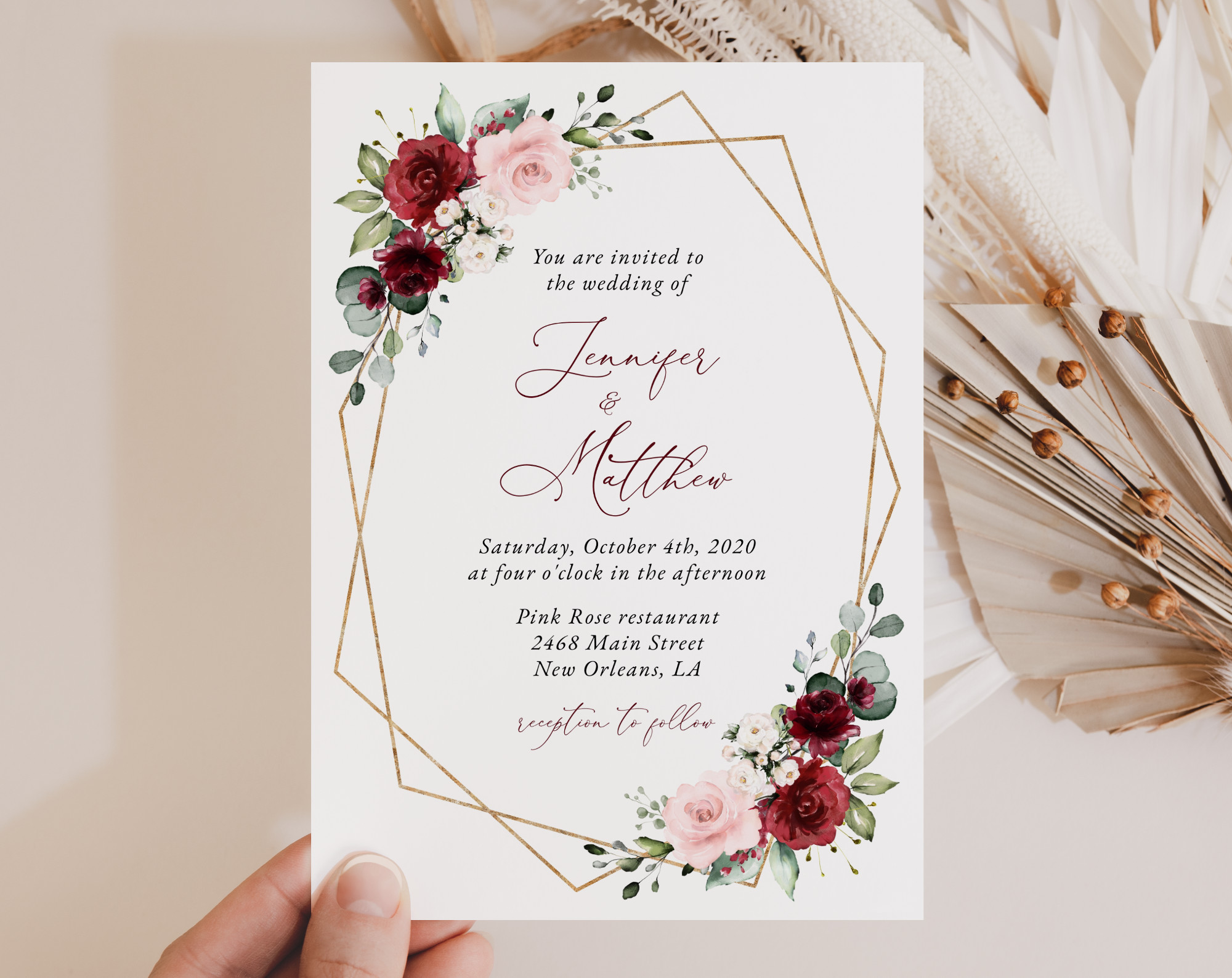 Burgundy and Pink Flowers Wedding Invitation Suite, Wedding Stationery, Printable File, Edit Yourself, SH36 Burgundy and Pink Flowers Wedding Invitation Suite, Wedding Stationery, Printable File, Edit Yourself, SH36