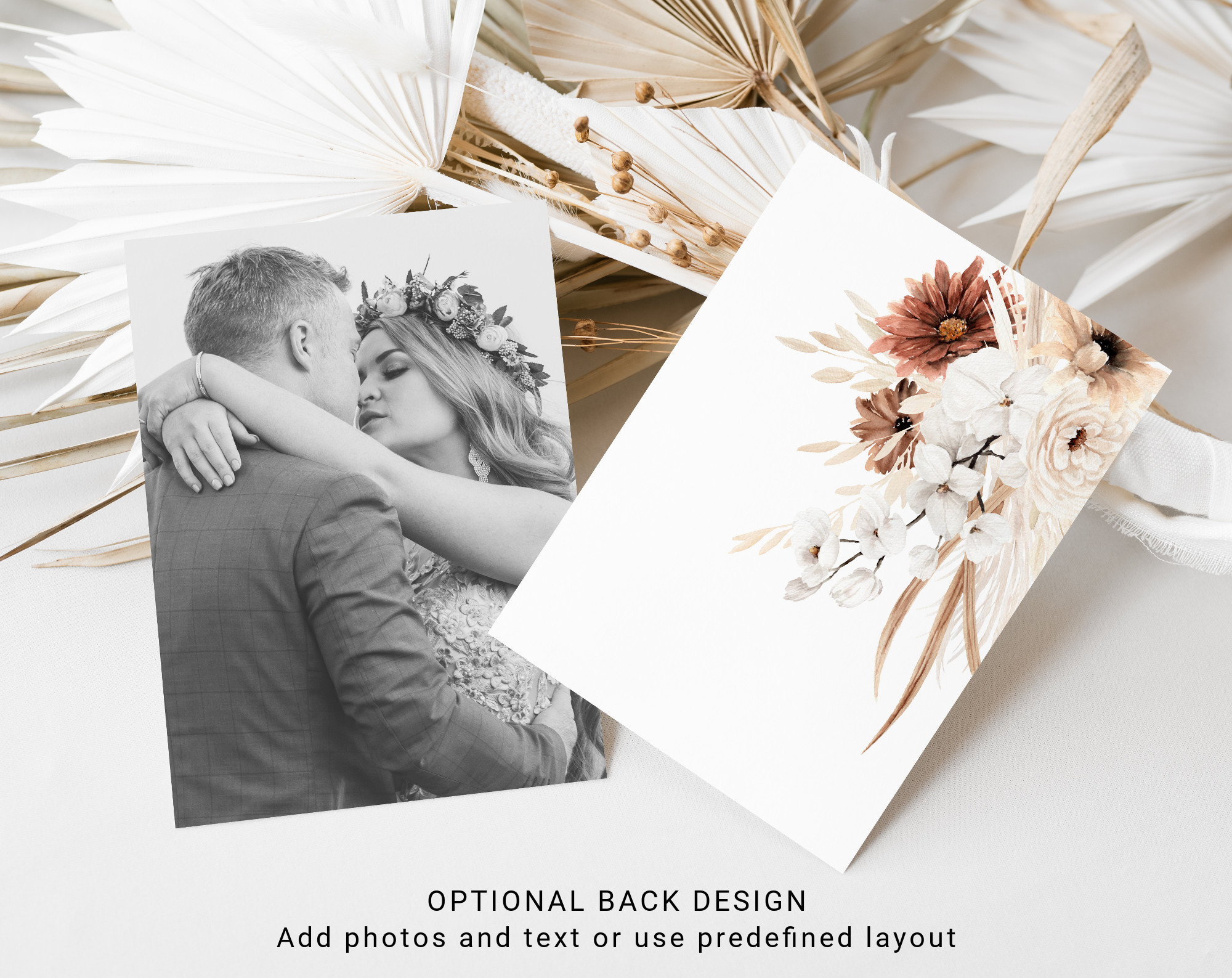 Pampas Grass Terracotta Bridal Shower Invitation, Bridal Stationery, Printable File, Edit Yourself, SH13