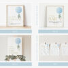 Blue Balloon Baby Shower Bundle, Boy Baby Shower, Printable File, Edit Yourself, SH15