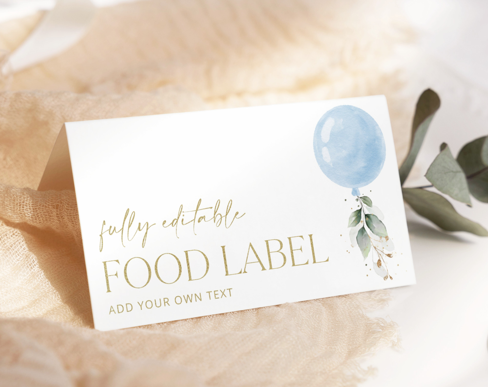 Blue Balloon Food Label, Baby Shower Decoration, Boy Baby Shower, Printable File, Edit Yourself, SH15 Blue Balloon Food Label, Baby Shower Decoration, Boy Baby Shower, Printable File, Edit Yourself, SH15