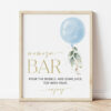 Blue Balloon Momosa Bar Sign, Baby Shower Sign, Boy Baby Shower, Printable File, Edit Yourself, SH15