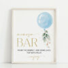 Blue Balloon Momosa Bar Sign, Baby Shower Sign, Boy Baby Shower, Printable File, Edit Yourself, SH15