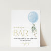 Blue Balloon Momosa Bar Sign, Baby Shower Sign, Boy Baby Shower, Printable File, Edit Yourself, SH15