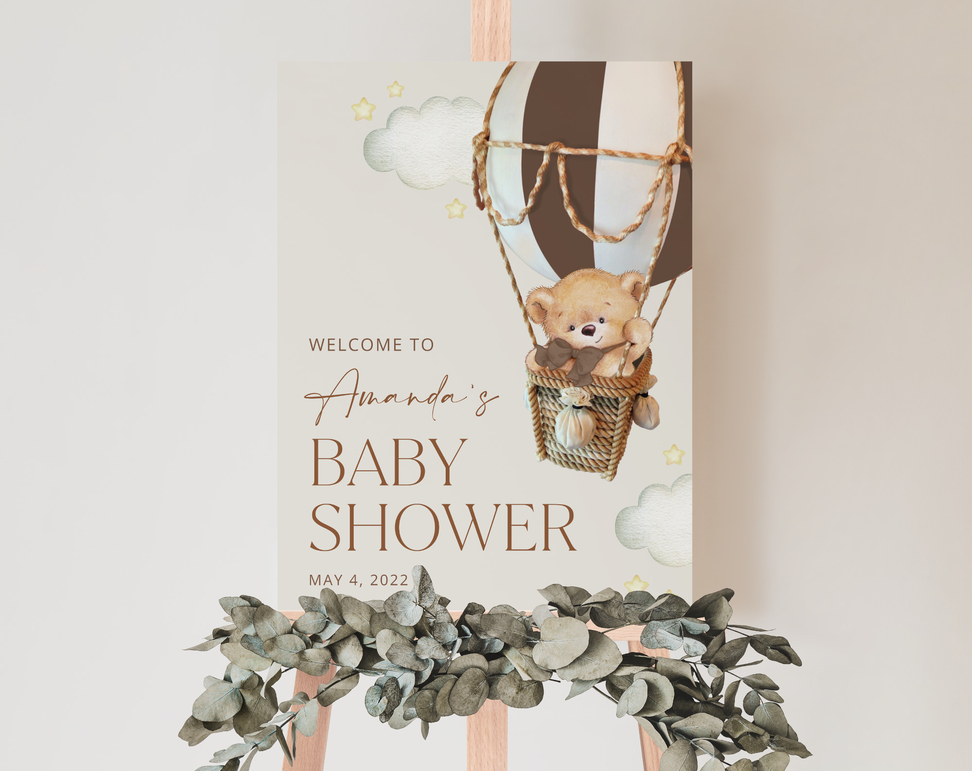 Teddy Bear Baby Shower Welcome Sign
