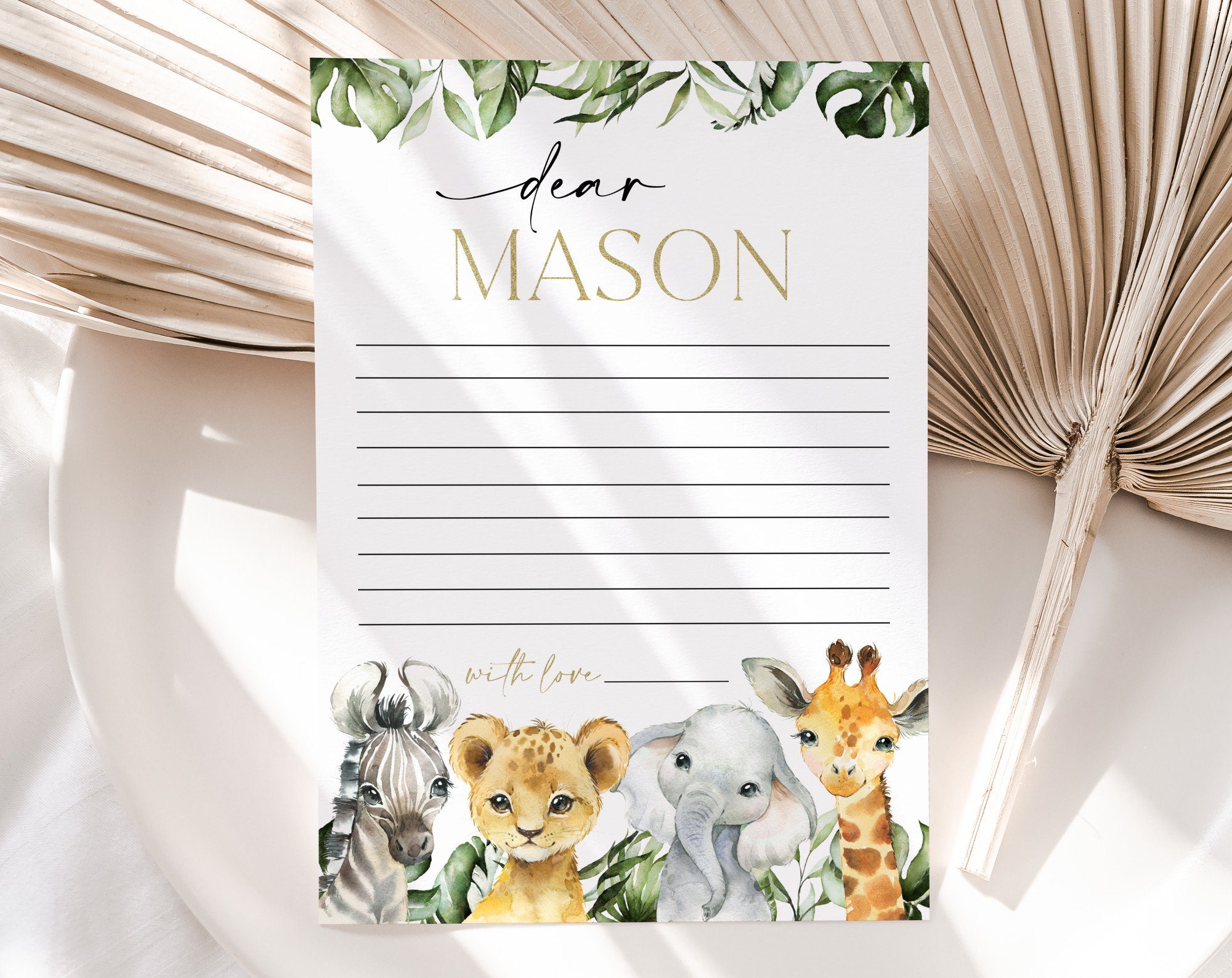 Jungle Animals Time Capsule, First Birthday, Boy Birthday, Printable File, Edit Yourself, SH22 Jungle Animals Time Capsule, First Birthday, Boy Birthday, Printable File, Edit Yourself, SH22