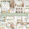 Jungle Animals First Birthday Bundle, Boy Birthday, Printable File, Edit Yourself, SH22