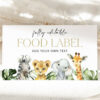 Jungle Animals Food Label, First Birthday, Boy Birthday, Printable File, Edit Yourself, SH22 Jungle Animals Food Label, First Birthday, Boy Birthday, Printable File, Edit Yourself, SH22
