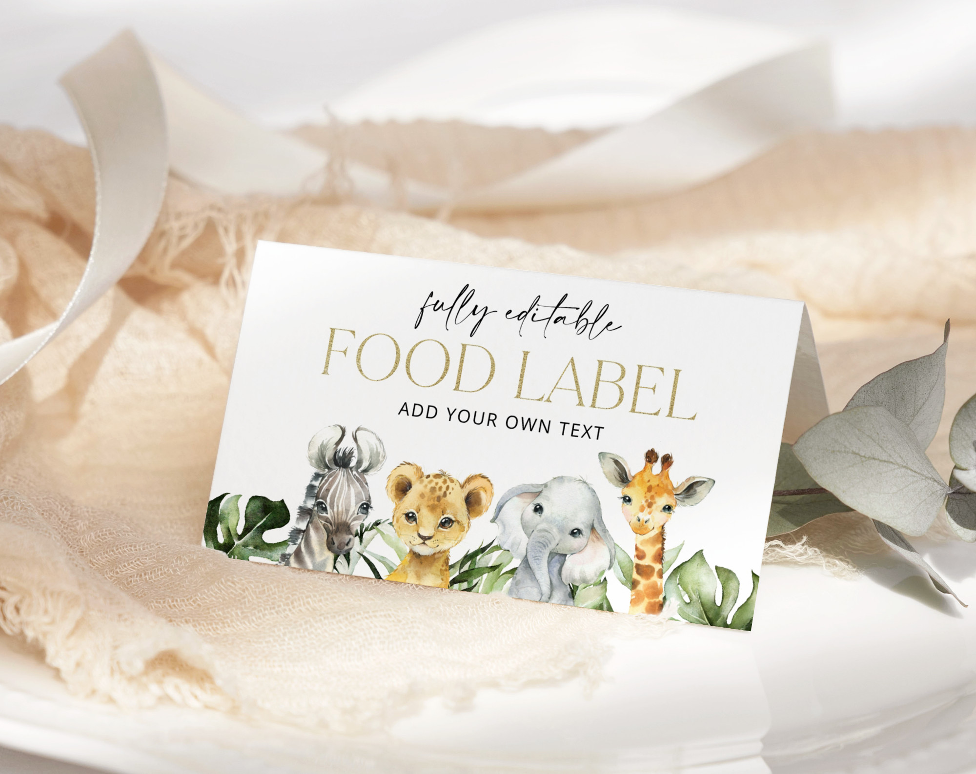 Jungle Animals Food Label, First Birthday, Boy Birthday, Printable File, Edit Yourself, SH22 Jungle Animals Food Label, First Birthday, Boy Birthday, Printable File, Edit Yourself, SH22