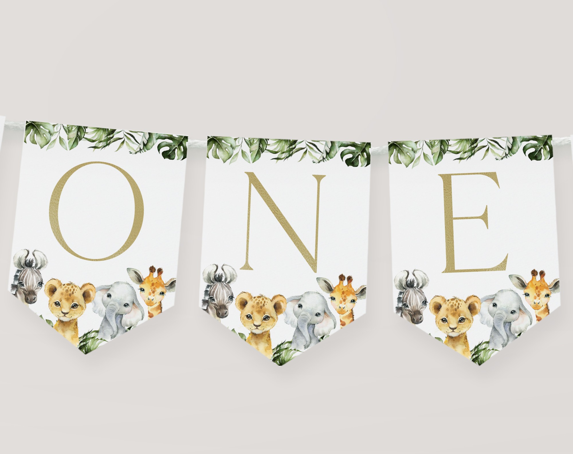 Jungle Animals One High Chair Banner, First Birthday, Boy Birthday, Printable File, Edit Yourself, SH22 Jungle Animals One High Chair Banner, First Birthday, Boy Birthday, Printable File, Edit Yourself, SH22